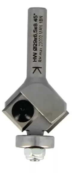 Mèche D'affleureuse à Plaquettes Carbure Réversibles + Guide -Outil De Maison Boutique SET 100849