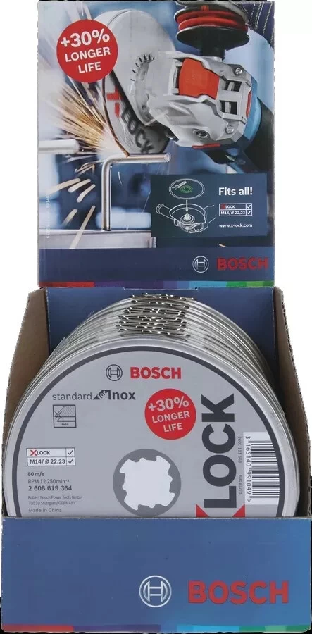 Boite De 10 Disques X-Lock Inox Bosch 1 Boite De 10 Disques X-Lock Inox Bosch