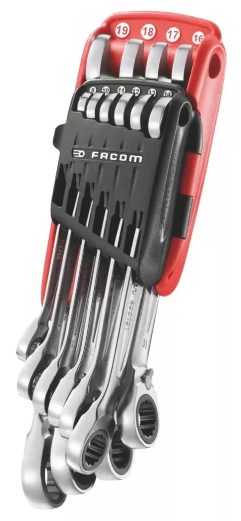 FACOM Clé Mixte : Jeu De 10 Clés Mixtes - Série 467.JP10PB 1 FACOM Clé Mixte : Jeu De 10 Clés Mixtes - Série 467.JP10PB