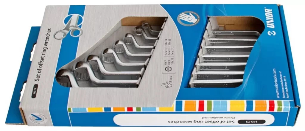 Clé Polygonale : Jeu De 8 Clés Polygonale Double Contre-coudée - Réf. 180/1CB 1 Clé Polygonale : Jeu De 8 Clés Polygonale Double Contre-coudée - Réf. 180/1CB