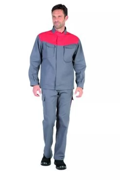 Vêtement De Travail : Blouson Bicolore Et Pantalon Uni