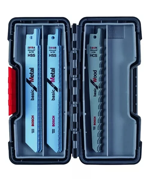 Coffret De 15 Lames De Scie Sabre Métal/bois Bosch 1 Coffret De 15 Lames De Scie Sabre Métal/bois Bosch