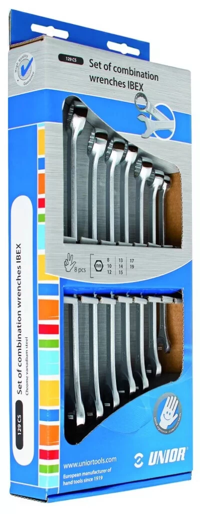 Clé Mixte : Jeu De 8 Clés Mixtes Rapide Ibex - Série 129/1CS 2 Clé Mixte : Jeu De 8 Clés Mixtes Rapide Ibex - Série 129/1CS – Image 2