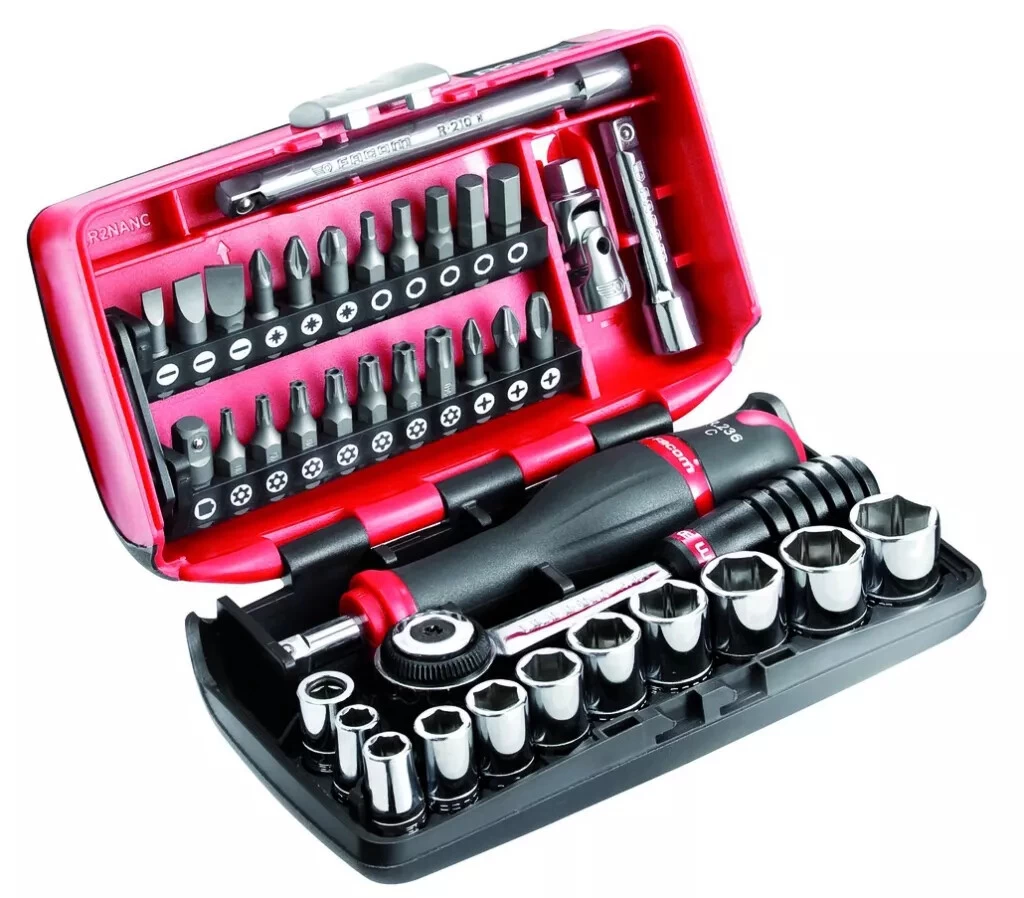 FACOM Clé à Douille : Coffret Serrage-vissage 1/4 - R2NANO 1 FACOM Clé à Douille : Coffret Serrage-vissage 1/4 - R2NANO