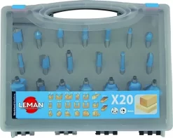 Fraise à Bois : Coffret 20 Mèches Carbure - Queue 8mm