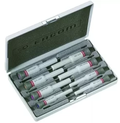 FACOM Tournevis : Coffret De 8 Tournevis Micro-Tech® - à Fente - Phillips® Série AEF.J3