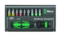 Wera Composition D'embouts : Coffret 9 Embouts + 1 Tournevis 100 Ans