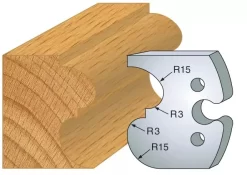 Jeu De 2 Couteaux Profilés - Hauteur 50 Mm -Outil De Maison Boutique SET 7979