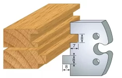 Jeu De 2 Couteaux Profilés - Hauteur 50 Mm -Outil De Maison Boutique SET 7984