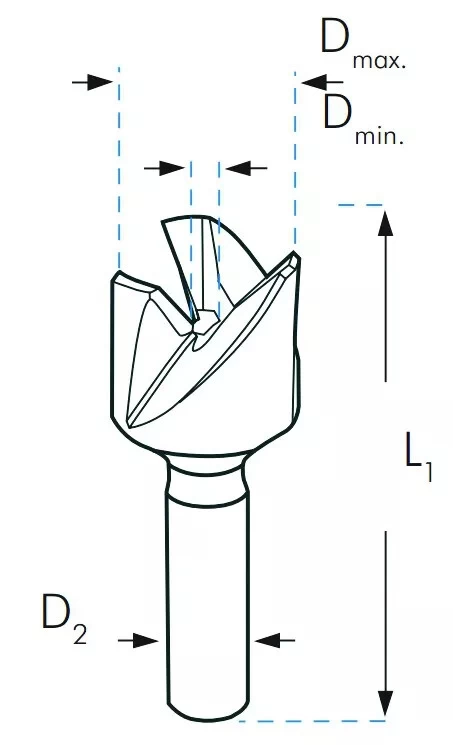 Fraise à Chanfreiner Extérieur 90° HSS - CELESA SA 2 Fraise à Chanfreiner Extérieur 90° HSS - CELESA SA – Image 2