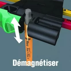 Wera Clé Mâle : Jeu De 7 Clés 6 Pans à Tête Sphérique - Magnétique -Outil De Maison Boutique SET 84076