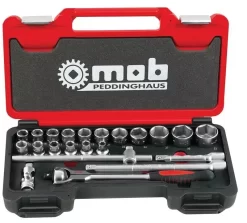 MOB Clé à Douille : Coffret Box Douilles 1/2 Cliquet Rotatif