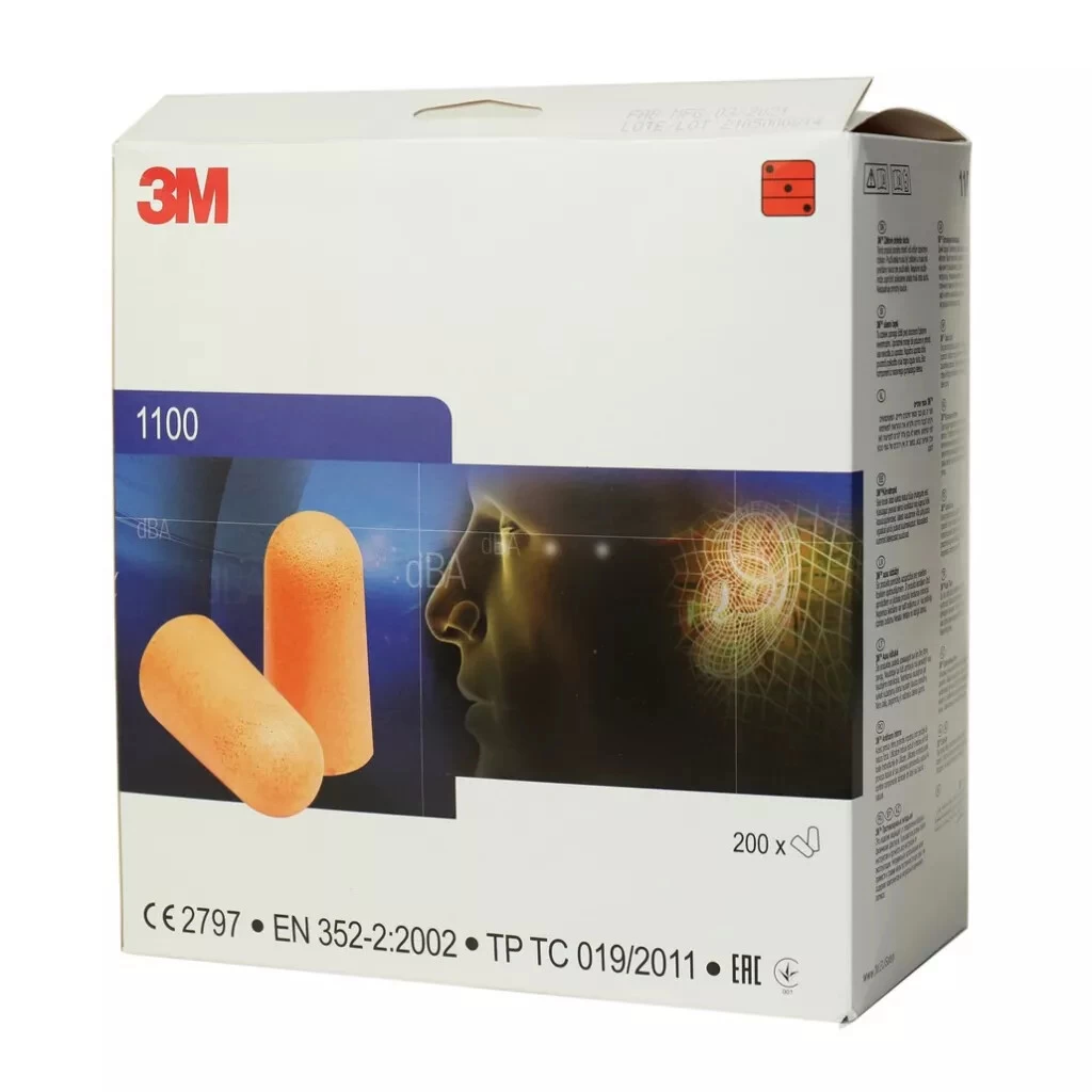 Protection Auditive : Bouchons D'oreilles 3M 1100 2 Protection Auditive : Bouchons D'oreilles 3M 1100 – Image 2