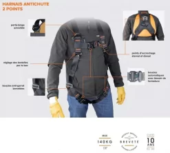 Harnais Antichute PACK&G'O 9 Harnais Antichute PACK&G'O -Outil De Maison Boutique SET 89236