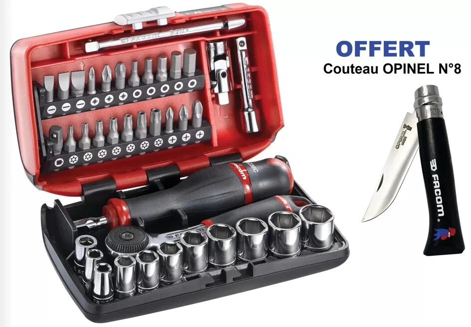 Coffret Nano Cliquet + Douille 1/4' Facom 1 Coffret Nano Cliquet + Douille 1/4' Facom