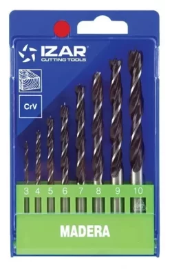 Coffret 8 Mèches Bois - Queue Cylindrique