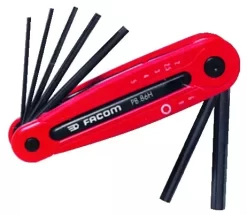 FACOM Clé Mâle : Série Courte - Jeu De 7 Clés Sur Monture - Série 86H.JE7A