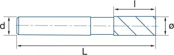 Fraise Frittée ébauche NF - Queue Cylindrique Weldon 2 Fraise Frittée ébauche NF - Queue Cylindrique Weldon – Image 2