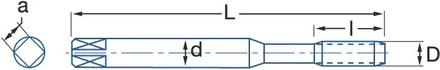 Taraud Gun Métrique - Tarauds Frittés Inox Bagué Bleu 2 Taraud Gun Métrique - Tarauds Frittés Inox Bagué Bleu – Image 2